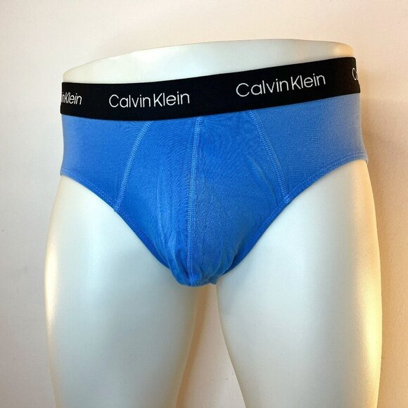 Calvin Klein Men's Light Blue Cotton Briefs NP21660 - Size Large - NWOT - Picture 1 of 3